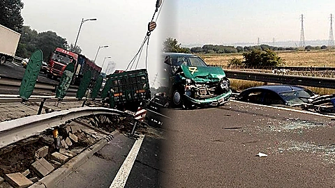 英国北爱尔兰连发车祸